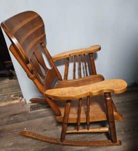 Antique-Oak-Spindle-Back-Rocking-Chair-second-image-1