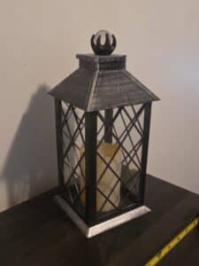 Black-Lattice-Lantern-with-LED-Candle-second-image