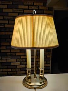 Brass-Bouillotte-Double-Candle-Lamp