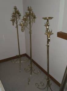 Brass-Church-Candelabra-Set