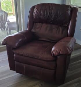 Burgundy-Leather-Manual-Recliner