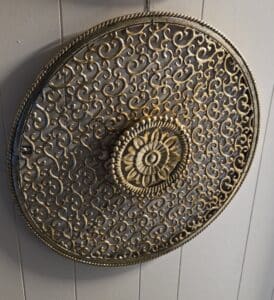 Decorative-Metal-Filigree-Wall-Medallion-with-Floral-Rosette