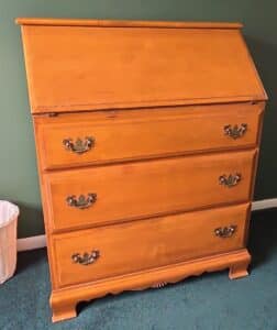 Ethan-Allen-Early-American-Solid-Maple-Drop-Front-Secretary-Desk