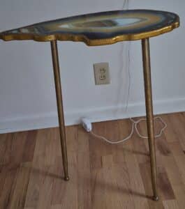 Geode-Style-Painted-Accent-Table-with-Gold-Legs-second-image