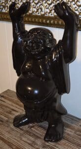 Large-Black-Glazed-Ceramic-Budai-Statue-with-Raised-Hands-second-image