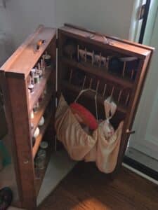Mid-Century-Copper-Repouss-Sewing-Cabinet-second-image