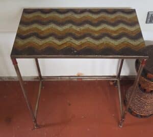 Mid-Century-Modern-Chevron-Pattern-Accent-Table-second-image
