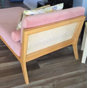Mid-Century-Modern-Style-Pink-Velvet-Chaise-Lounge-second-image