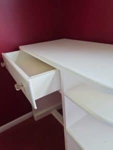 Mid-Century-Modern-Style-White-Painted-Writing-Desk-third-image