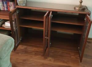 Mid-Century-Walnut-Glass-Door-Credenza-second-image