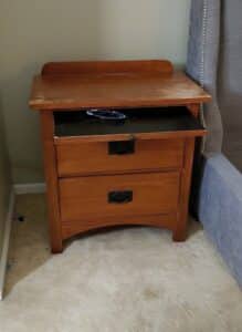 Mission-Style-Drawer-Nightstand-with-Pull-Out-Tray