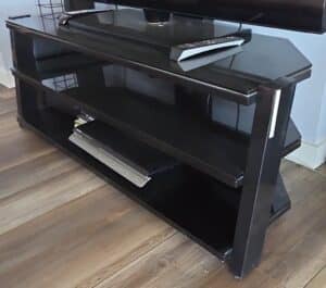 Modern-Black-Metal-and-Glass-TV-Stand