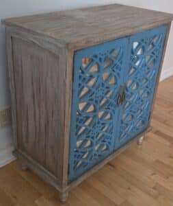 PHI-VILLA-Hollow-Carved-Blue-Rustic-Door-Distressed-Accent-Storage-Cabinet-second-image