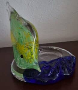 PartyLite-Art-Glass-Fish-Tea-Light-Holder-third-image