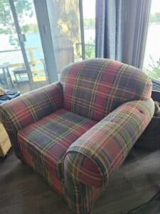 Plaid-Upholstered-Club-Chair-second-image-1