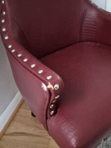Red-Alligator-Embossed-Accent-Chair-with-Nailhead-Trim-second-image