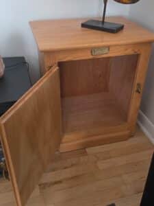 Simmons-White-Clad-Oak-Icebox-Style-End-Table-Cabinet-second-image