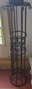Tall-Wrought-Iron-Pedestal-Plant-Stand-with-Scrollwork