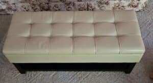 Tufted-Faux-Leather-Storage-Bench