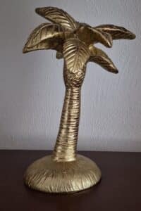 Vintage-Brass-Palm-Tree-Figurine
