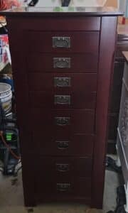 Vintage-Cherry-Wood-Jewelry-Armoire-with-Mirror-and-Necklace-Hooks