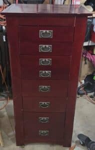 Vintage-Cherry-Wood-Jewelry-Armoire-with-Mirror-and-Necklace-Hooks-second-image