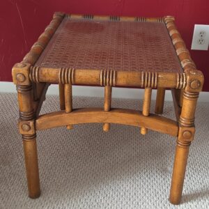 Vintage-Faux-Bamboo-Cane-Inset-Side-Table-third-image