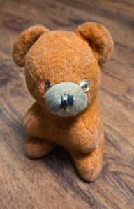 Vintage-Flocked-Teddy-Bear