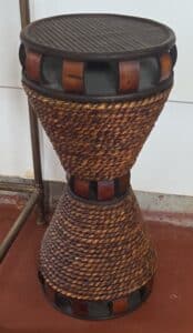 Vintage-Hourglass-Shaped-Rattan-Plant-Stand