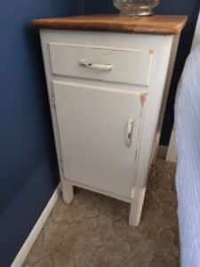 Vintage-Painted-Bedside-Cabinet-with-Slide-Out-Shelf