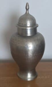 Vintage-Pewter-Decorative-Urn