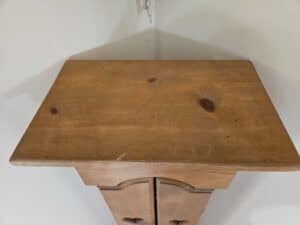 Vintage-Pine-Corner-Cabinet-with-Heart-Cutouts-H-x-L-x-W-second-image