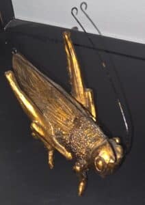 Vintage-Solid-Brass-Grasshopper-Figurine