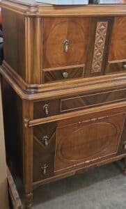 Vintage-Walnut-Highboy-Chest-with-Marquetry-Inlay-fourth-image