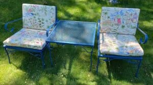 Vintage-Wrought-Iron-Patio-Set-with-Toile-Cushions