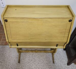 Yellow-Painted-Secretary-Desk-and-Chair-Set-second-image