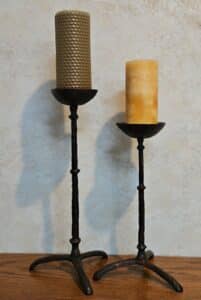 Hand-Forged-Iron-Tripod-Candlesticks