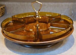 Vintage-Amber-Glass-Lazy-Susan