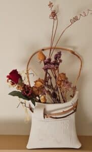 White-Ceramic-Floral-Basket