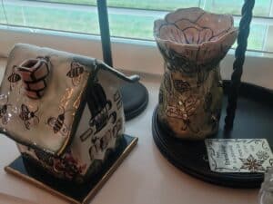 Blue-Sky-Clayworks-by-Heather-Goldminc-Ceramic-House-and-Flower-Vase
