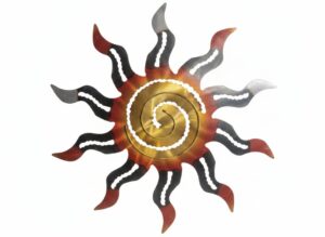 Fiery-Southwestern-Spiral-Sun-Metal-Wall-Art-second-image