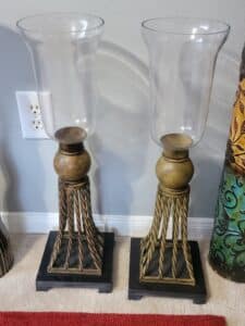 Pair-of-Vintage-Twisted-Metal-and-Glass-Hurricane-Candle-Holders