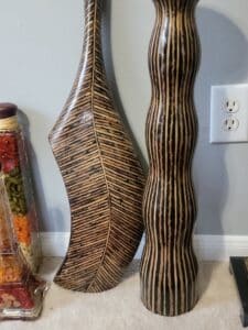 Tall-Decorative-Vases-with-Striped-and-Leaf-Patterns