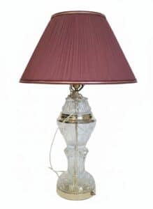 Vintage-Cut-Crystal-and-Brass-Table-Lamp-with-Burgundy-Shade-second-image