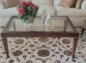Vintage-Lane-Mid-Century-Modern-Sculpted-Brass-Metal-Wood-Coffee-Table-with-Glass-Top