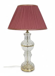 Waterford-Crystal-Table-Lamp-with-Pleated-Shade-second-image