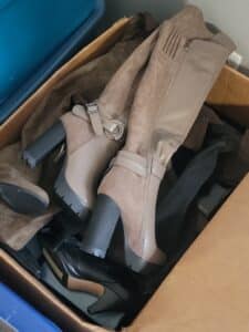 Womens-Taupe-Suede-Faux-Leather-Over-the-Knee-Boots-with-Chunky-Heels