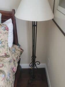 Wrought-Iron-Floor-Lamp-with-Cream-Shade