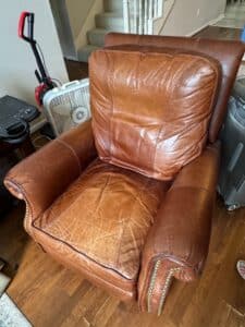 Brown-Leather-Recliner-with-Nailhead-Trim