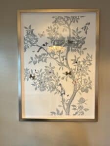 Framed-Chinoiserie-Botanical-Print-with-Birds-and-Butterflies